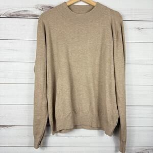 Womens Basic Milano Sweater Beige Tan Pullover Soft Size‎ XXL